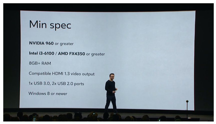 Rift minimum clearance specs