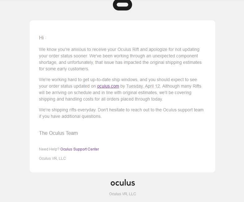 oculus rift delay email 1