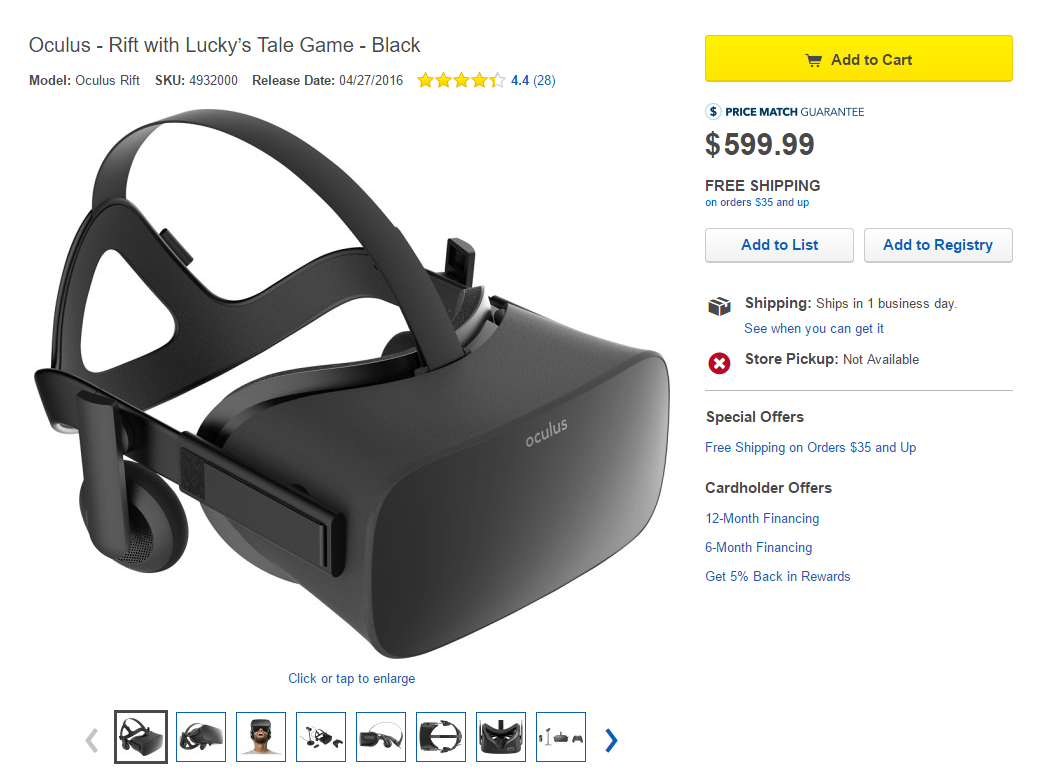 oculus rift retail best buy