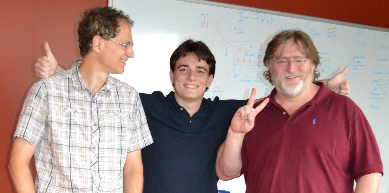 palmer luckey with gabe newell a 1