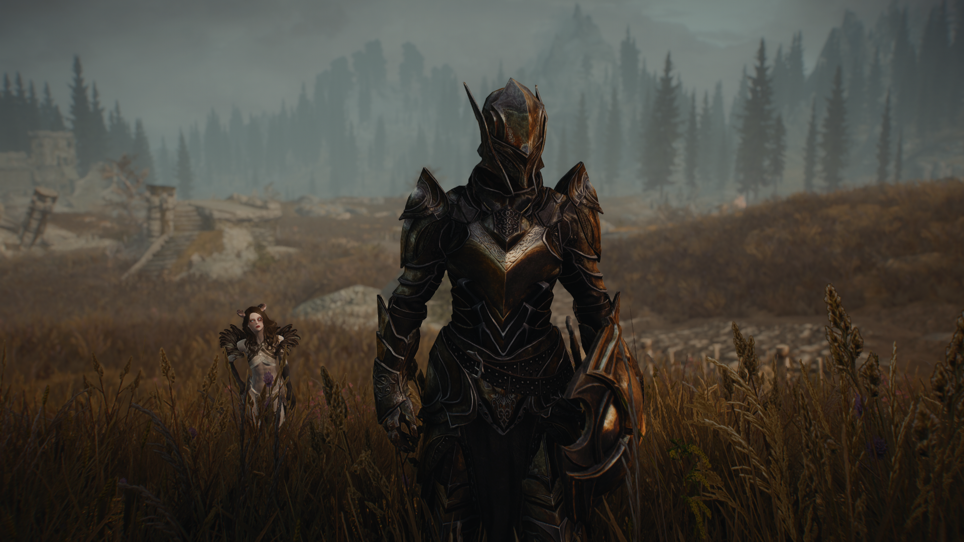 ebony armor skyrim mod