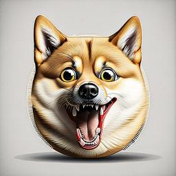 very surprised doge with open mouth