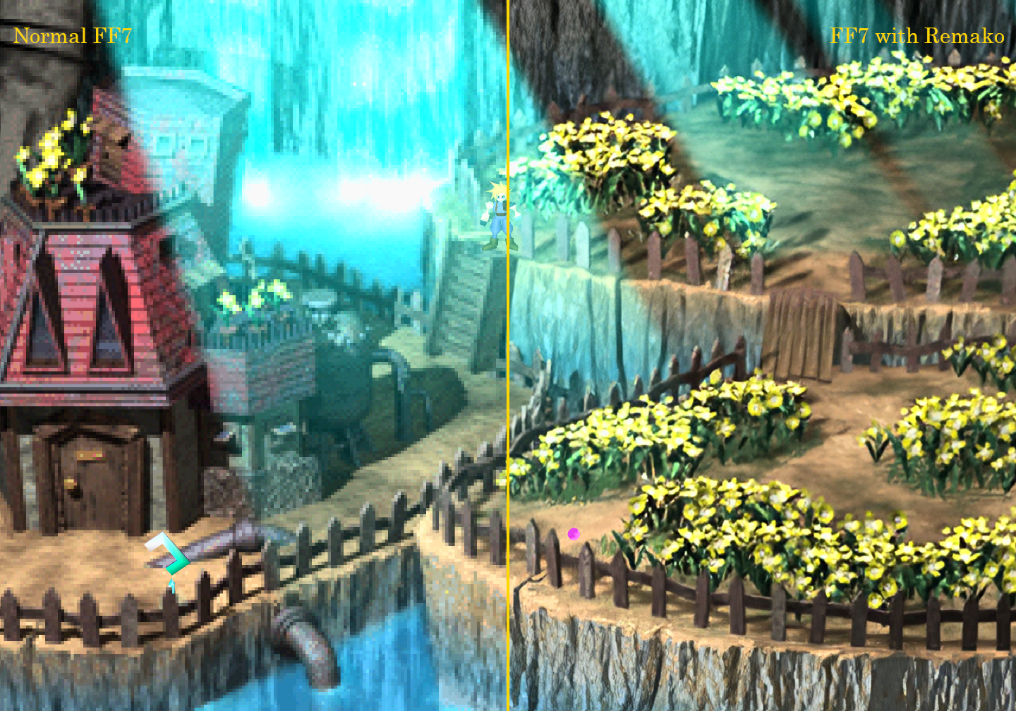 ff7 remako field comparison