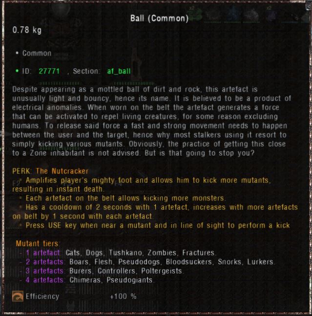 Perk Based Artefacts 2.1 (PBA) (UPDATE 4.1) addon S.T.A.L.K.E.R