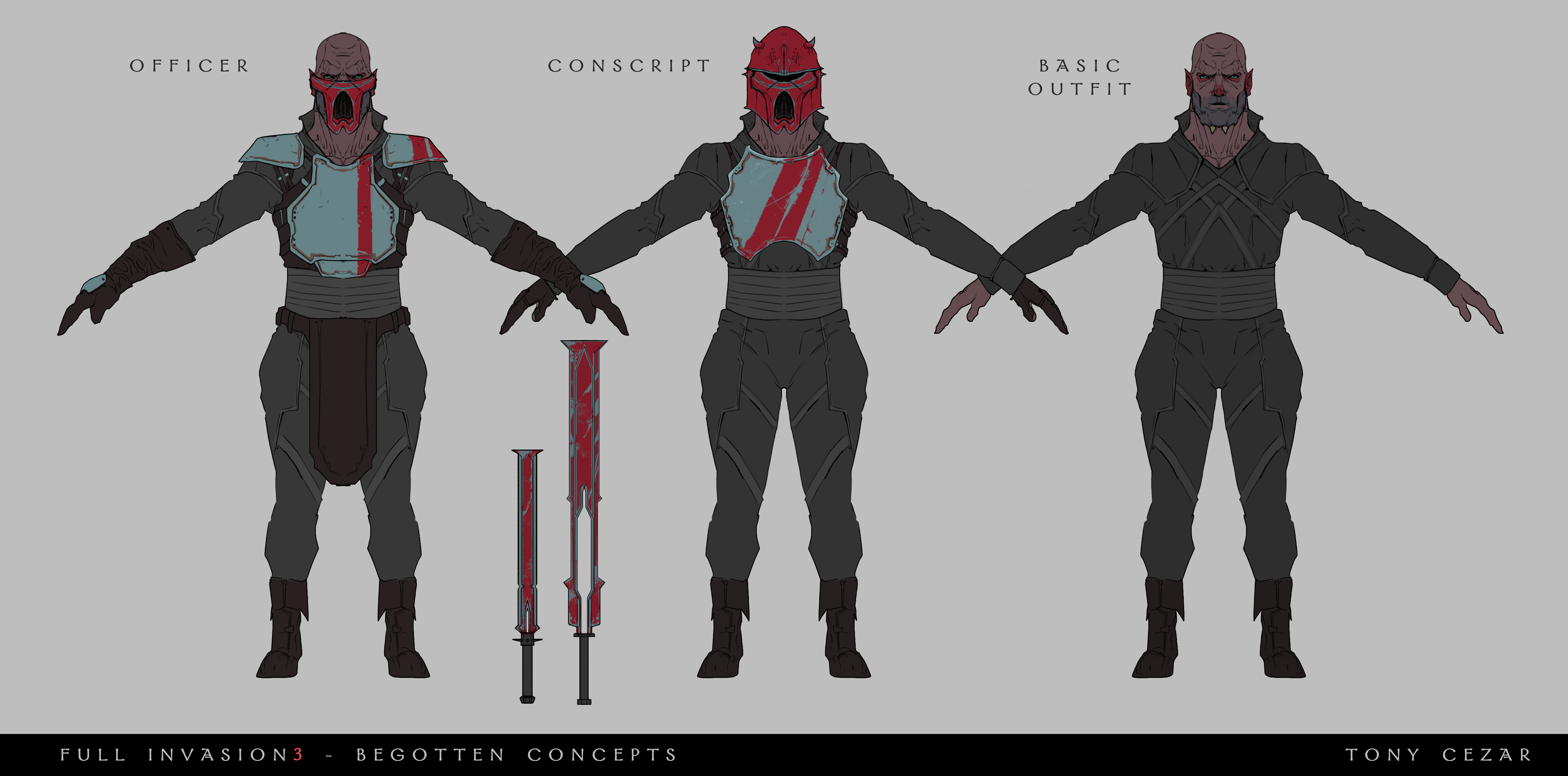 Concept art for the Begotten, a type of demon found in the Arcane Empire.
