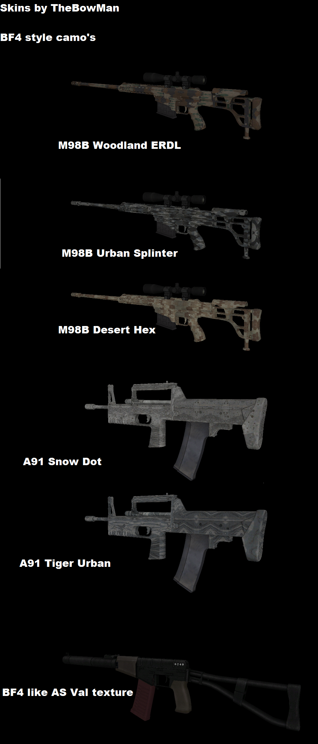 BF4 reskin pack image - TheBowMan - Mod DB