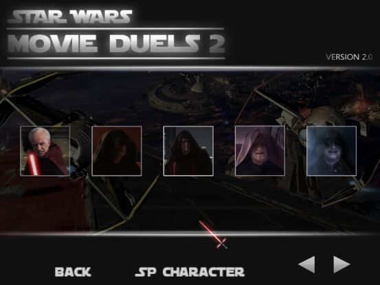 Sidious' sub-menu