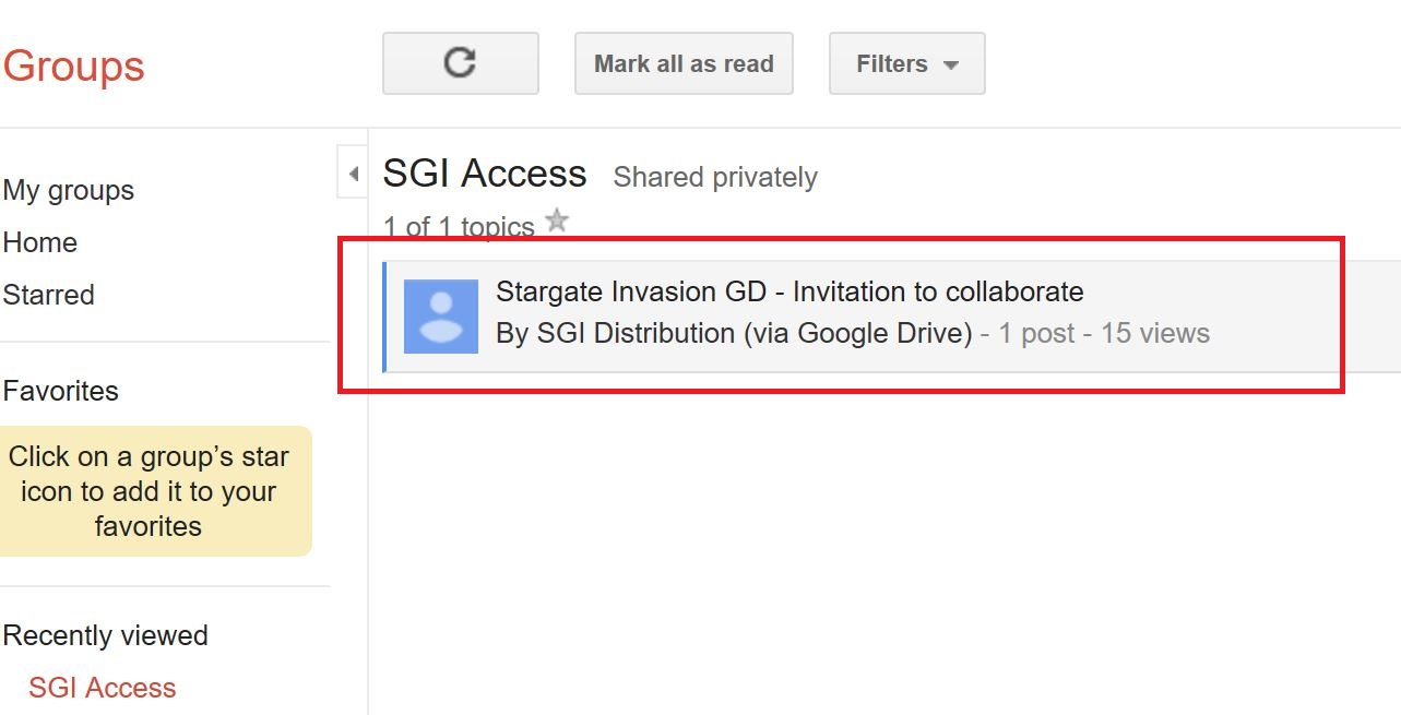 SGI Access Group Posts Invitatio
