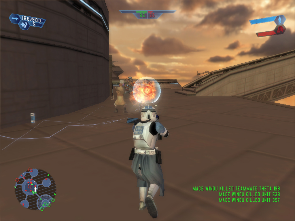 A screenshot from the cancelled Battlefront Anniversary mod