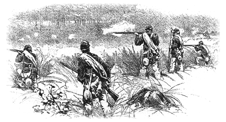 union infantryman drills skirmis
