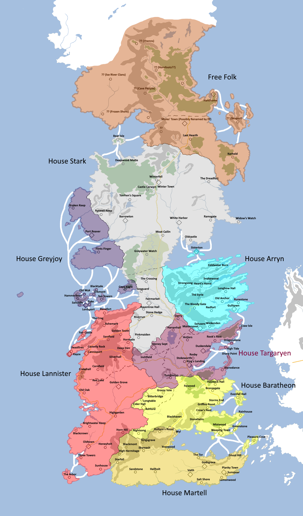 Westeros Factional Map 1 0