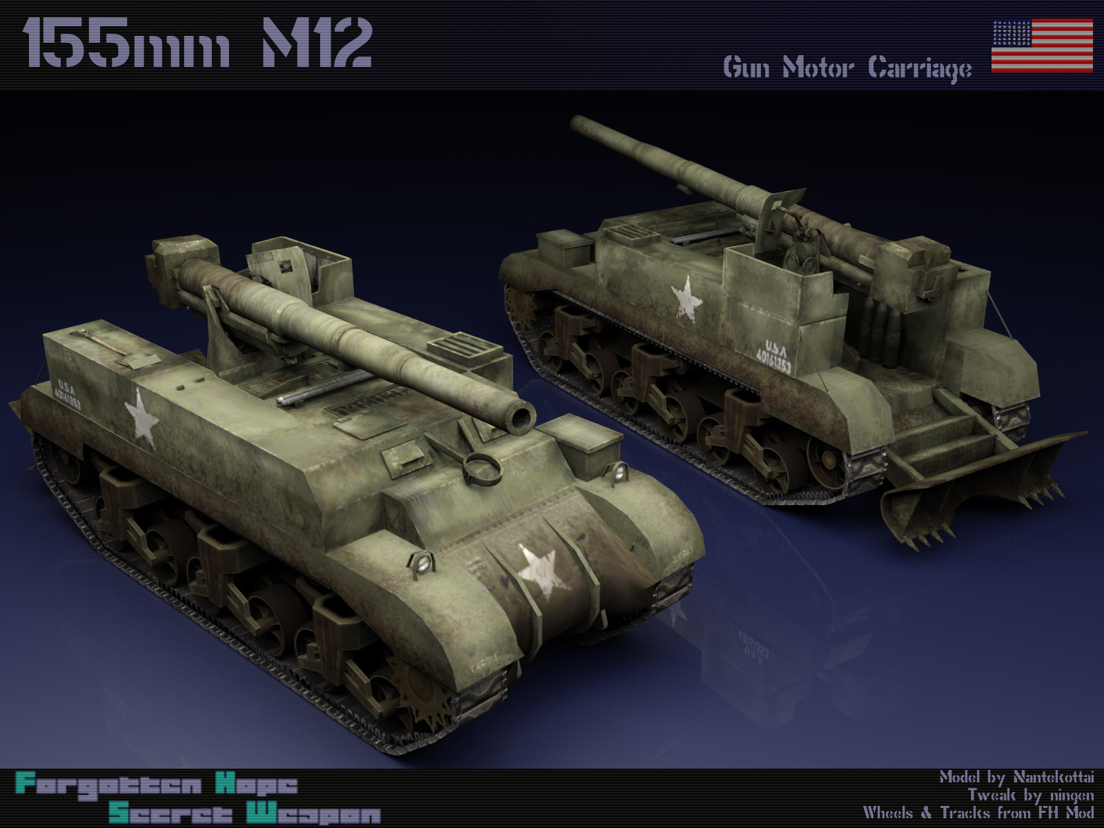 M12 155mm GMC Render
