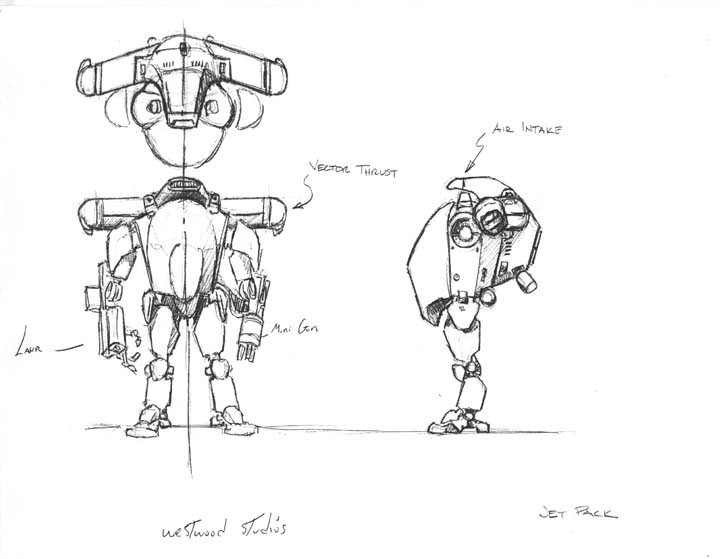 Westwood's XO Trooper Jetpack concept art