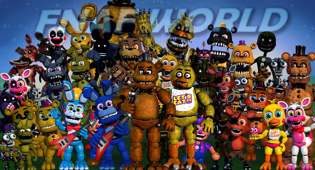 Golden freddy vs nightmare fnaf world