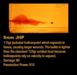 Bullet testing in ballistic gel