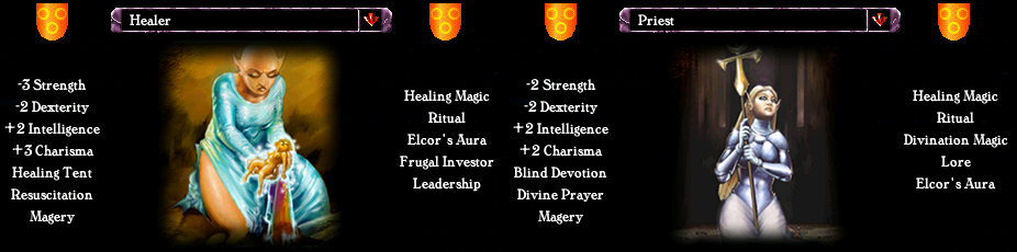 An example of a class which has an identical function but with additional features. In this case, the Priest essentially already has Frugal Investor and Leadership because both of those skills are just aspects of the Charisma stat. Regardless of that, the two classes have a near-identical healing/support role.