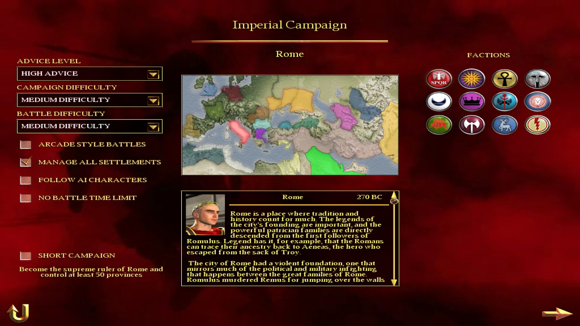 new campaign screen