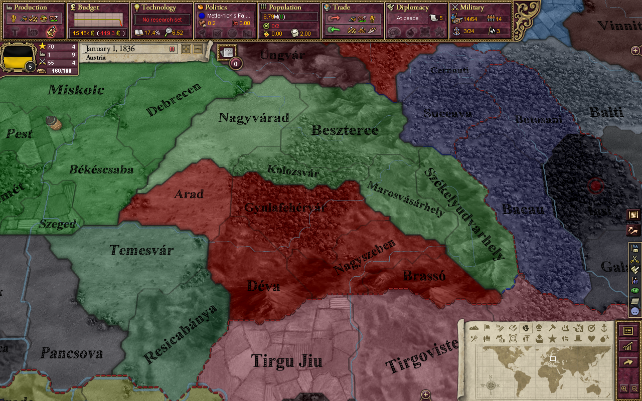 Transylvania regions in the mod