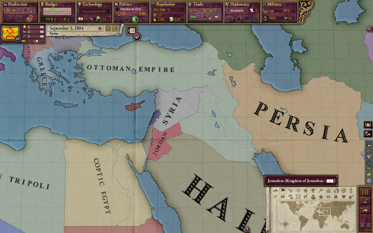Organize Christian states in the Middle East