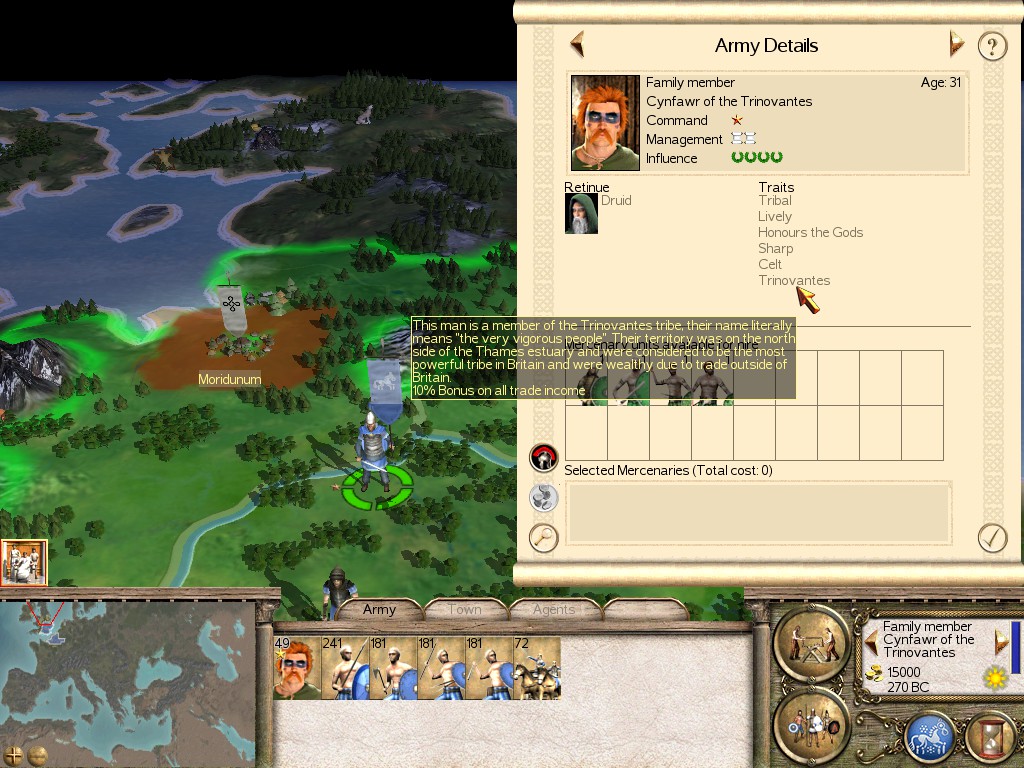 Rome total war trait list