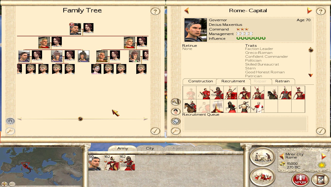 Roman families merged into one