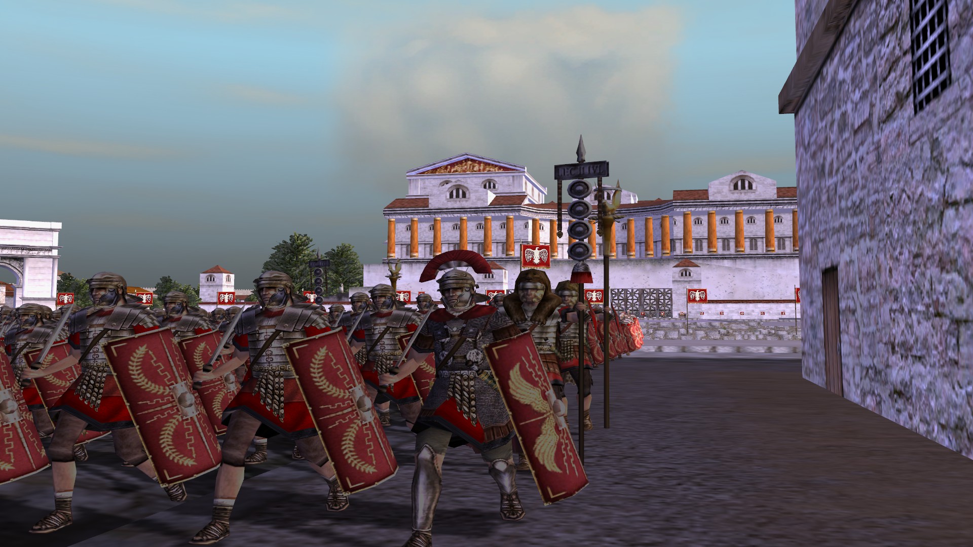 Romans Marching in City