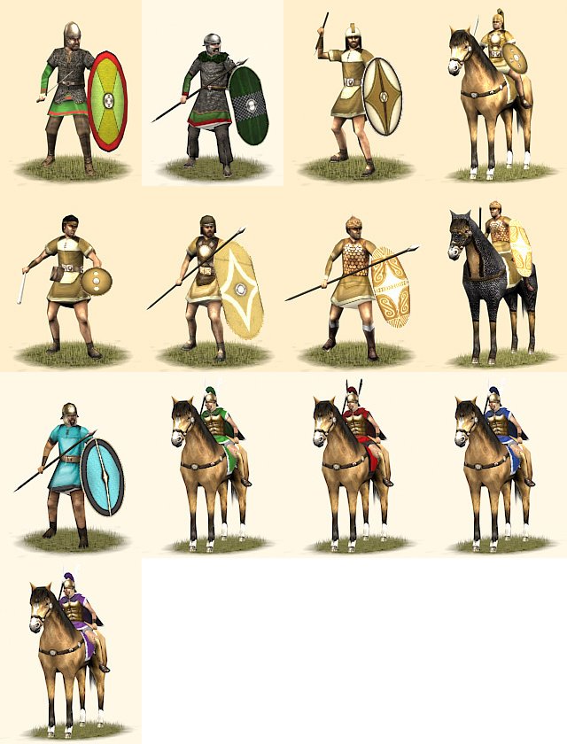 Iberians, Gauls, Romans, Thracians