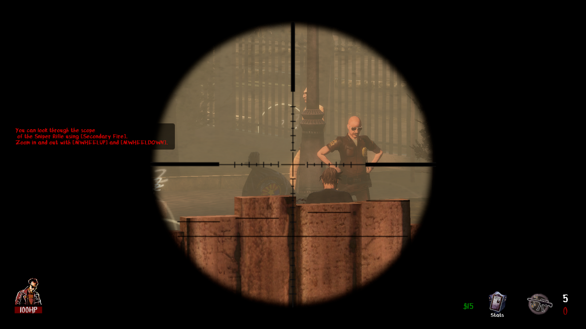 sniper scope view