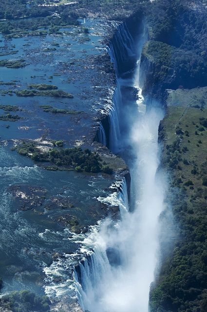 The hieghts of the Victoria falls