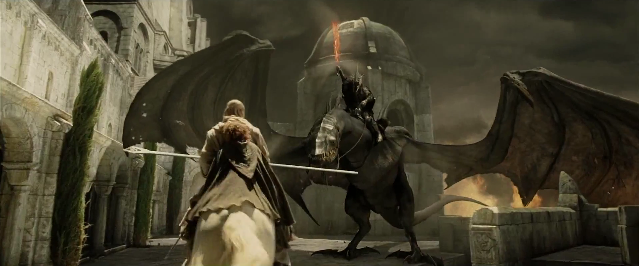 Witch King confronting Gandalf