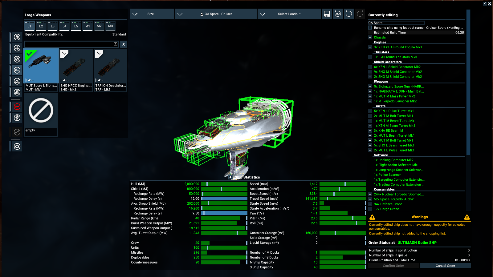 Spore-class mutant Cruiser