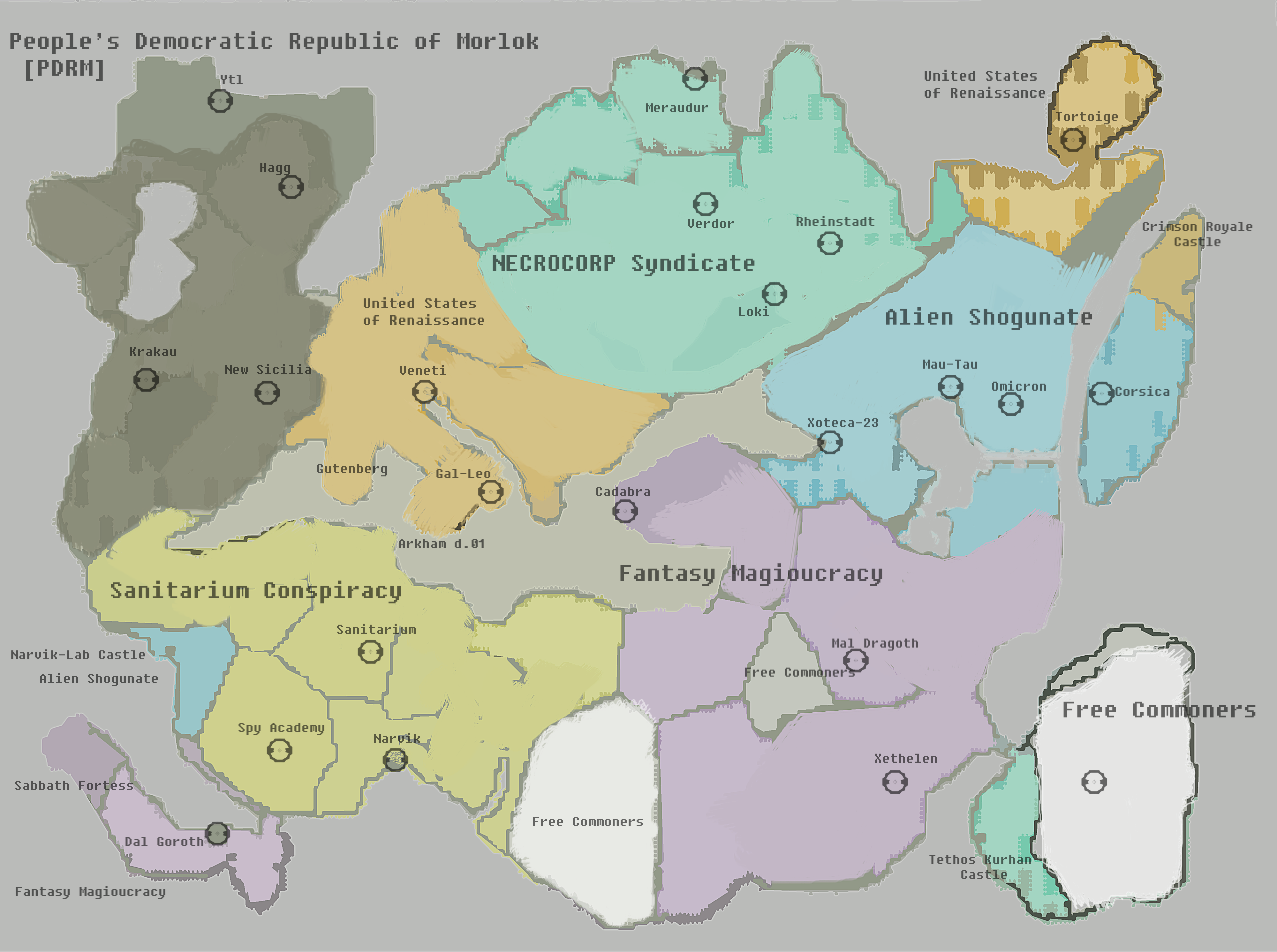 PW MAP 6077 political towns