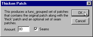 Thicken patch dialog