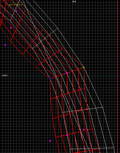 Dragging the middle vertices into place