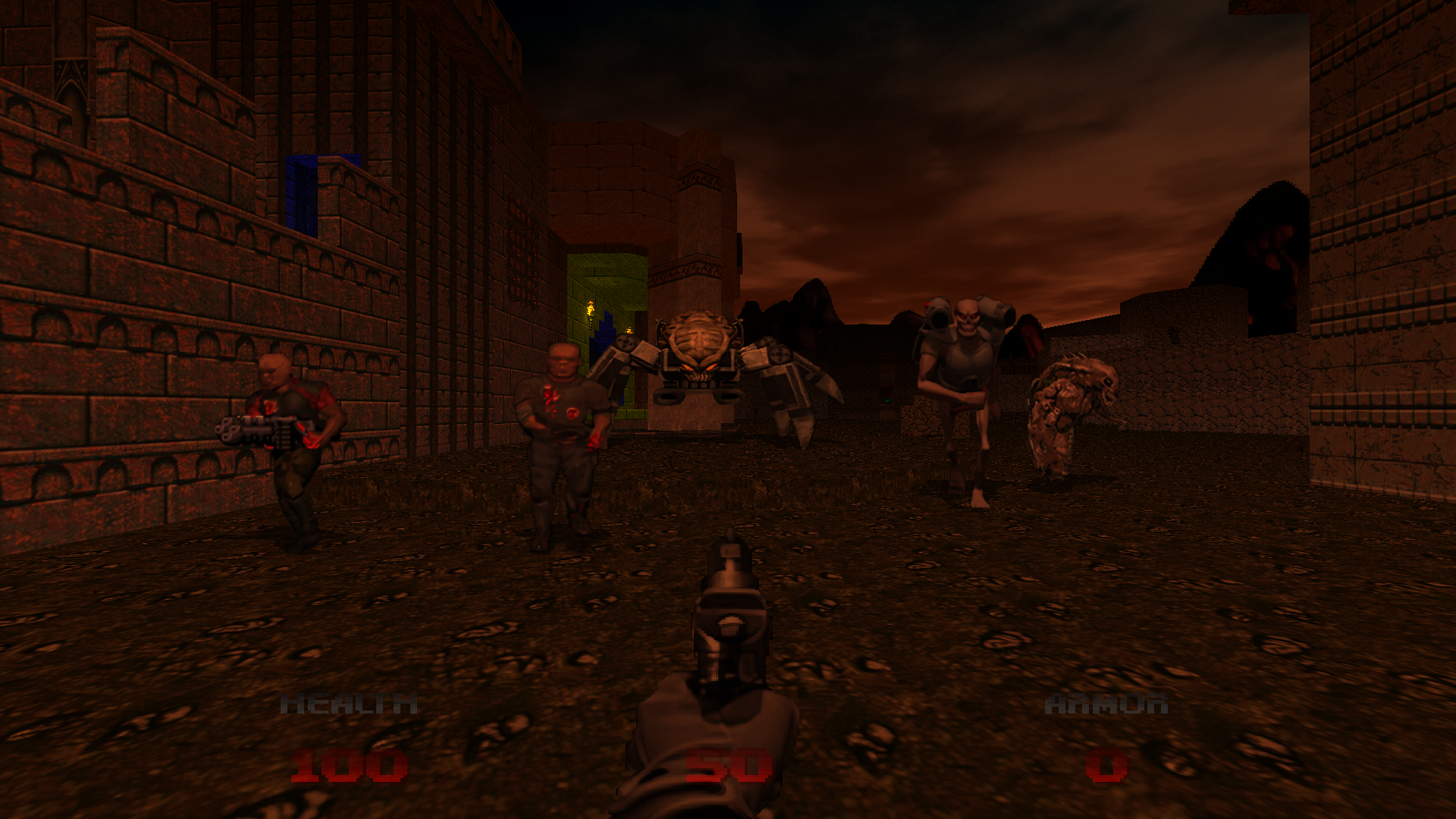 Preview of DOOM 64 CE placeholders for the missing Doom 64 monsters