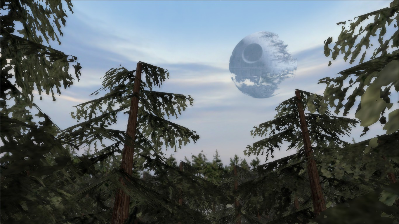 Death Star looming over the Forest Moon of Endor image - DarthSith - Mod DB