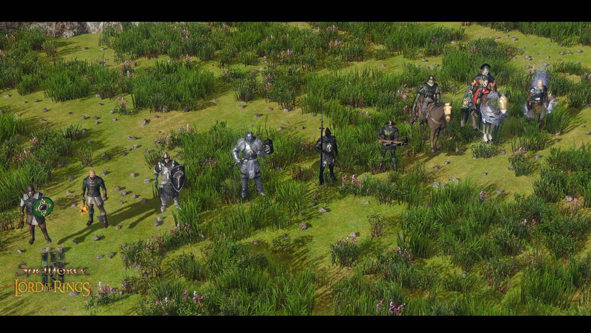 Ingame Screenshot of all redesigned Units of the Human faction of SpellForce 3