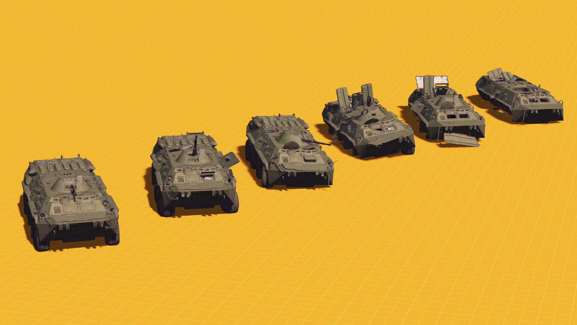 Wrecked BTR-80's