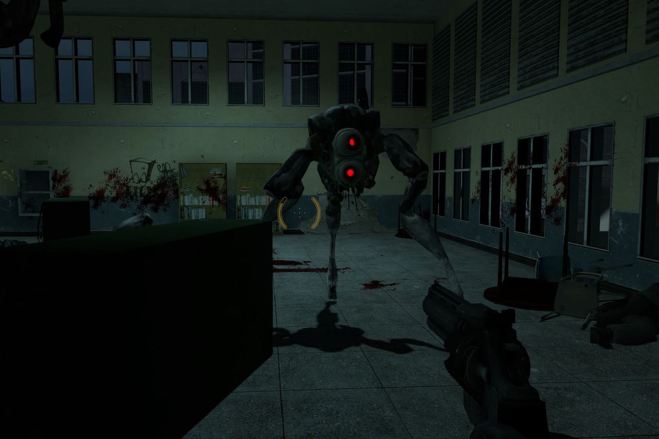 A in-development screenshot of the new hunter variant which will spice up gameplay a bit.