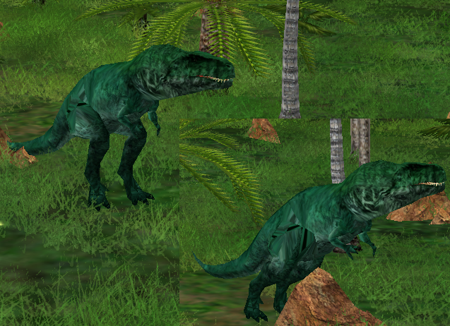 Still frames of a Hopping Megalosaurus