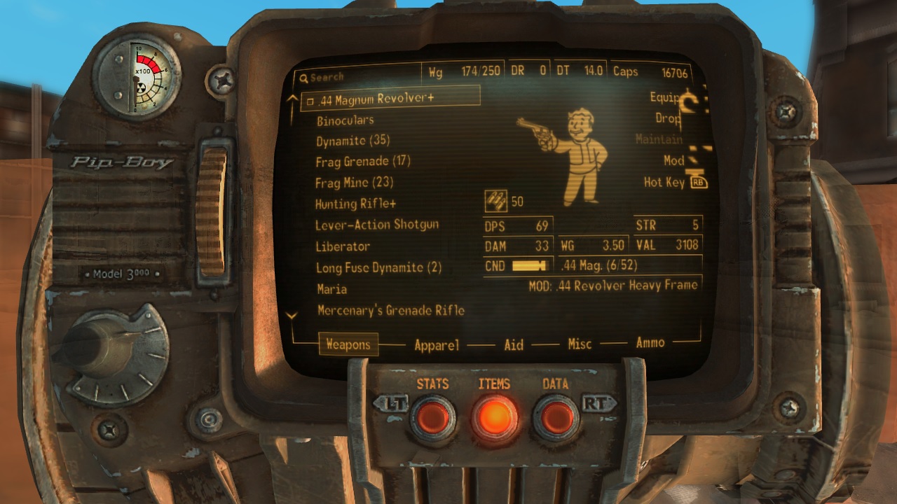 fallout new vegas no pipboy mod