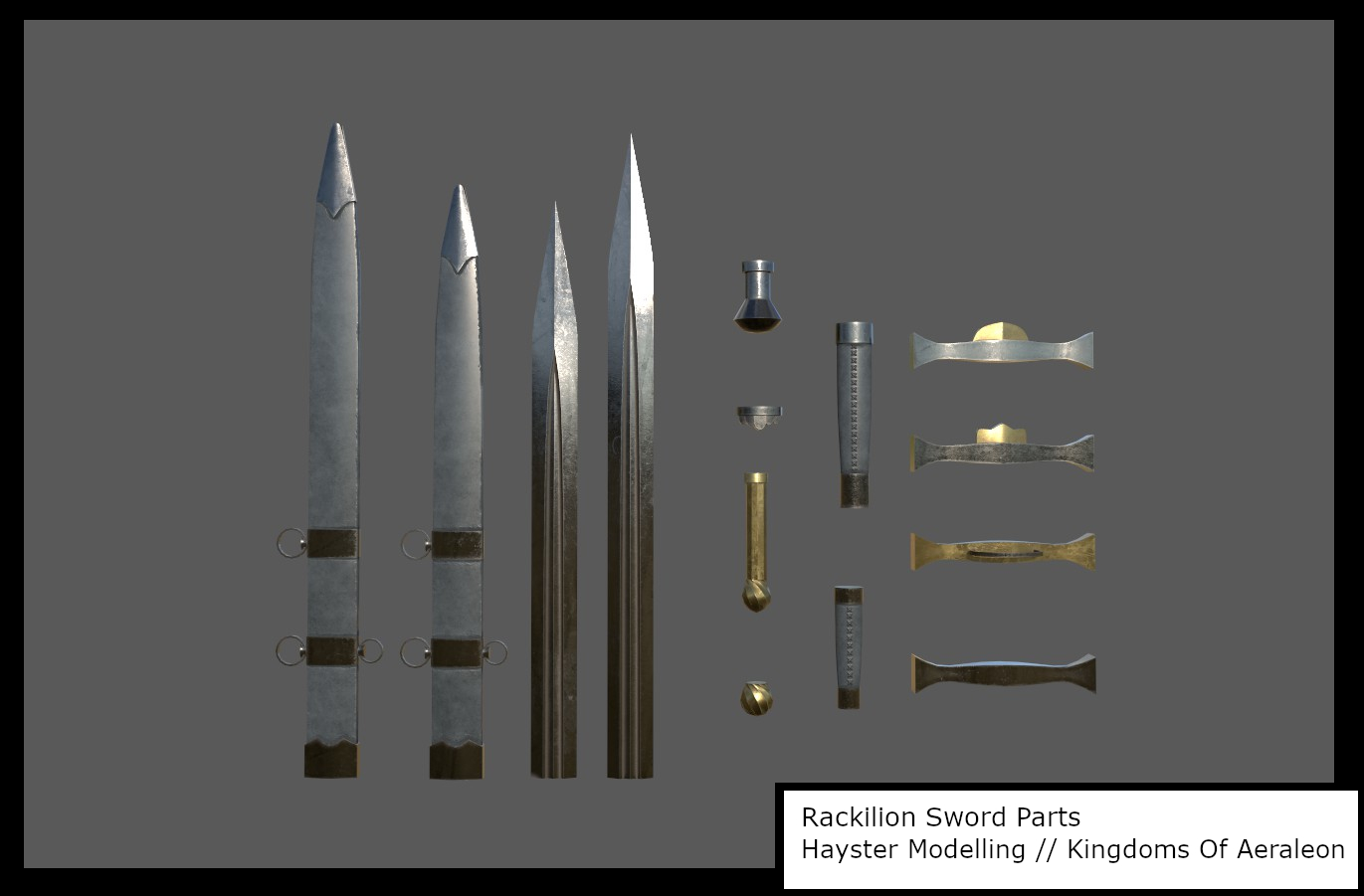 Showcase Rackilian Swords Parts