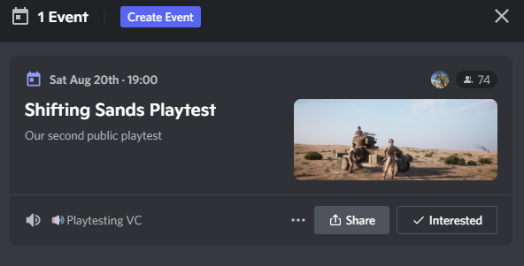 Playtest event
