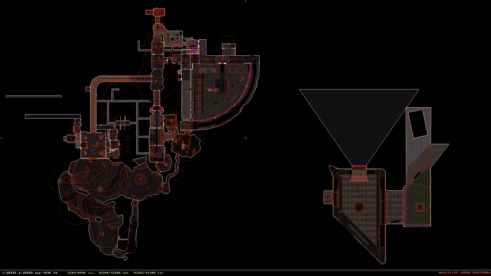 Plan view of the map in Mapster 2D mode