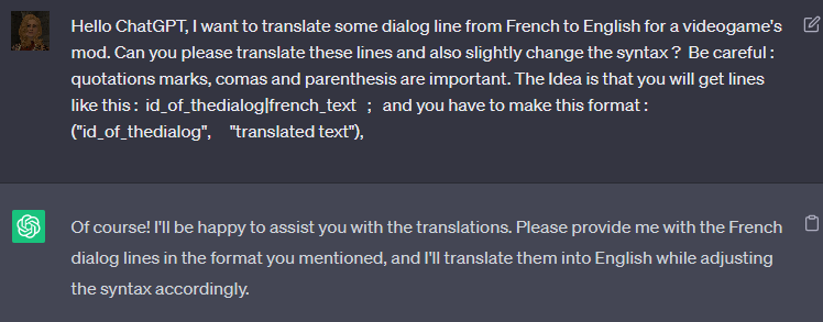 Reverse translation