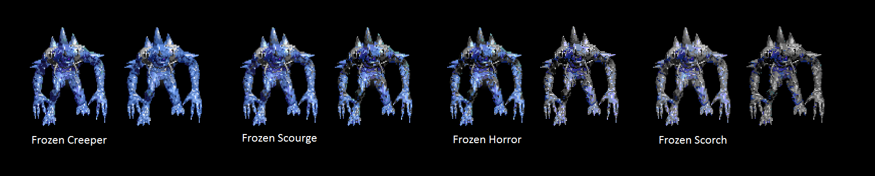 Frozen Horror 1.09e color palette changes