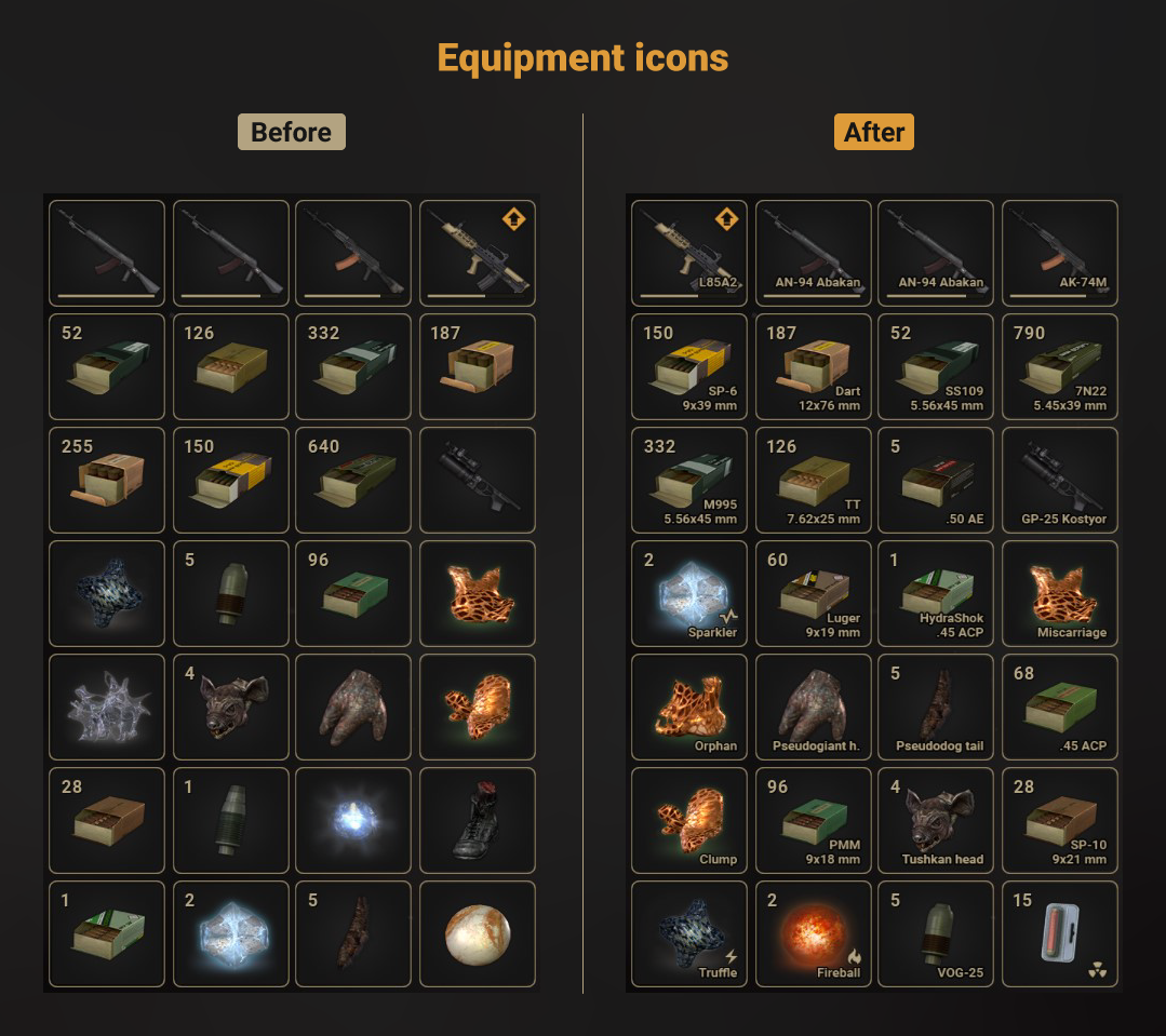 Equipment icons addon - True Stalker mod for S.T.A.L.K.E.R.: Call of ...