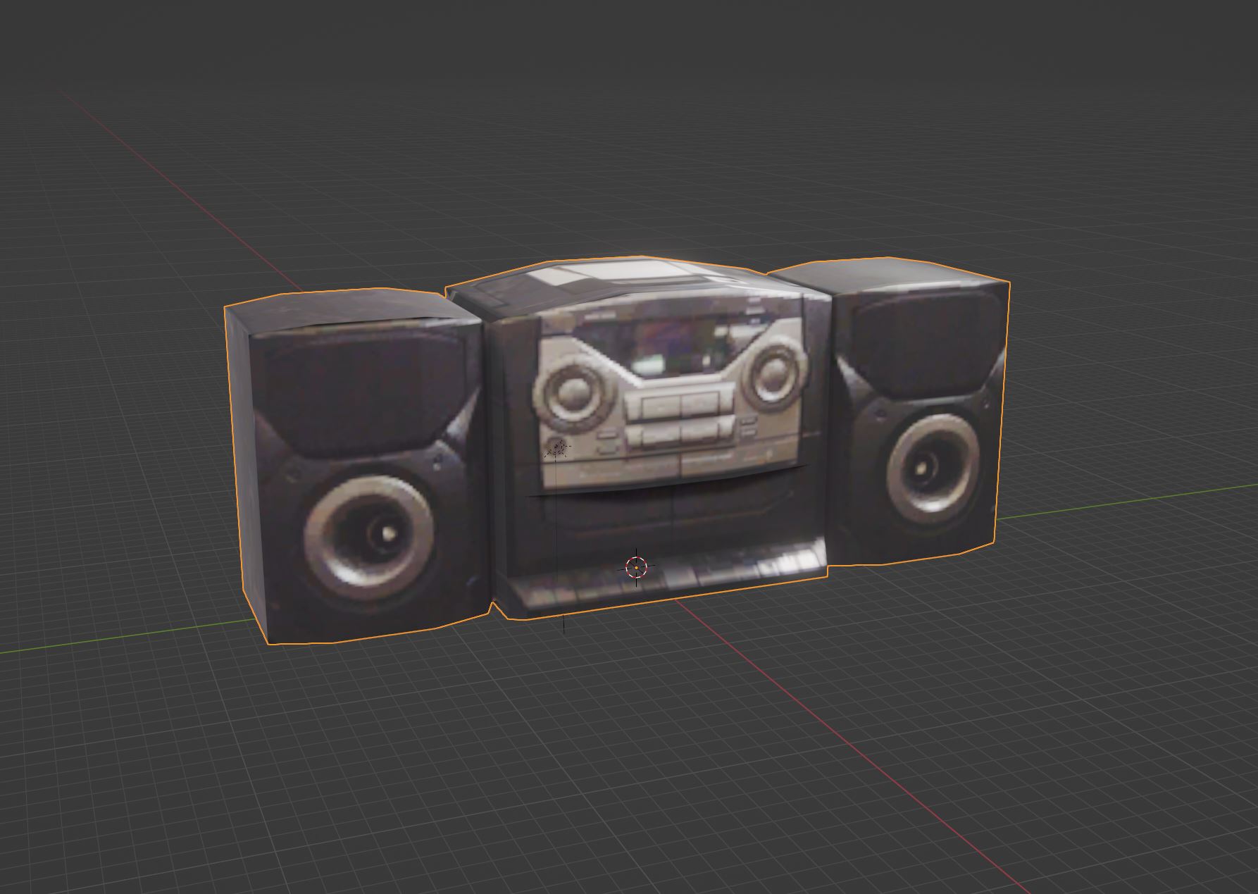 The old radio model with the old texture on it.