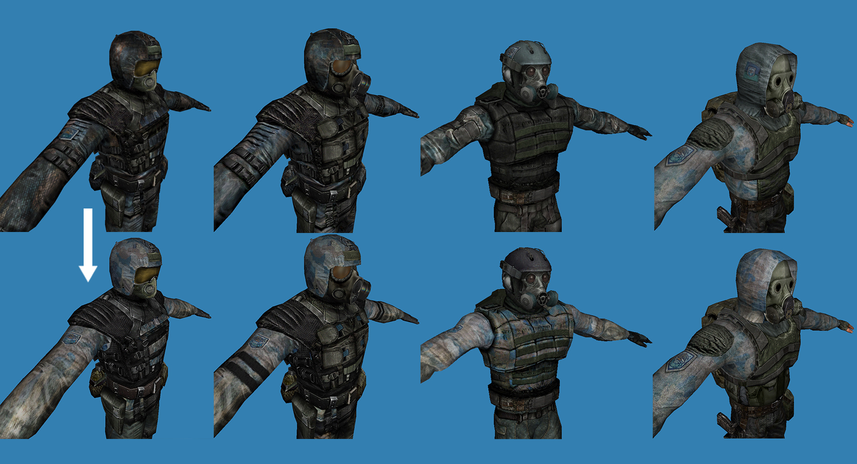 Vanilla models retexture pack 2 (Freedom, Bandits, Clear Sky) addon - ModDB