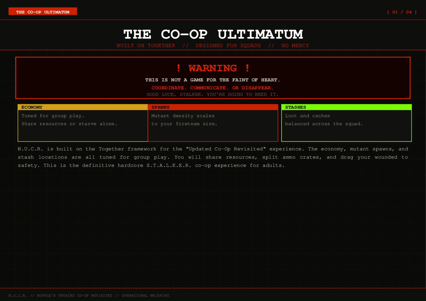 Project N.U.C.R. mod for S.T.A.L.K.E.R.: Call of Pripyat